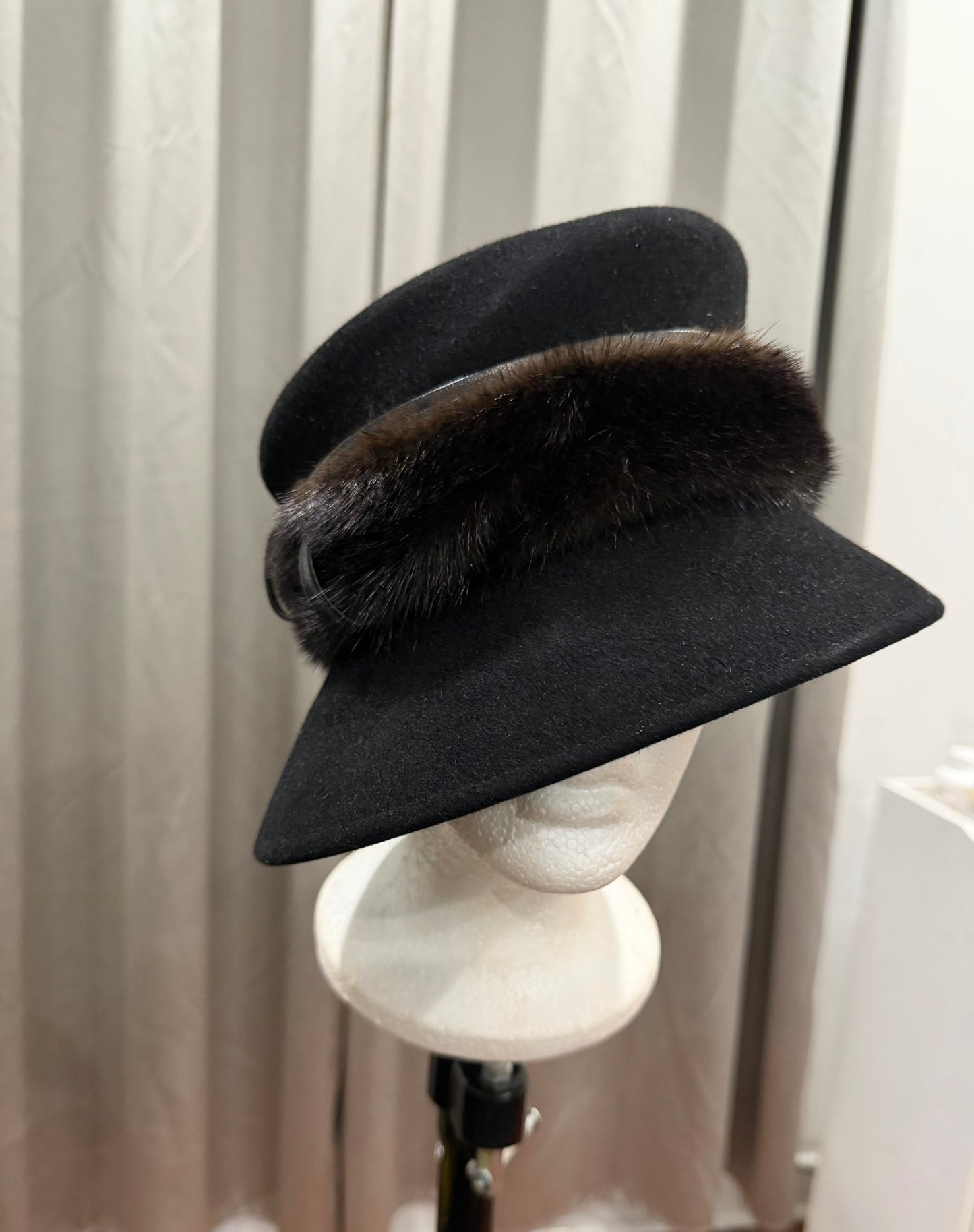 Black and Brown Hat