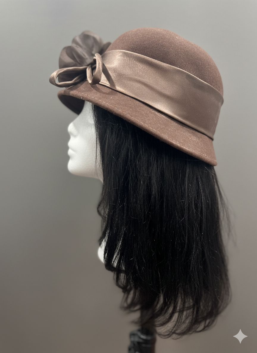 Brown Bow Hat