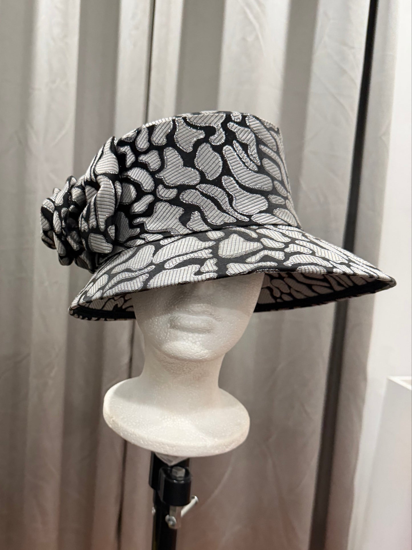 Black and White Patterned Hat
