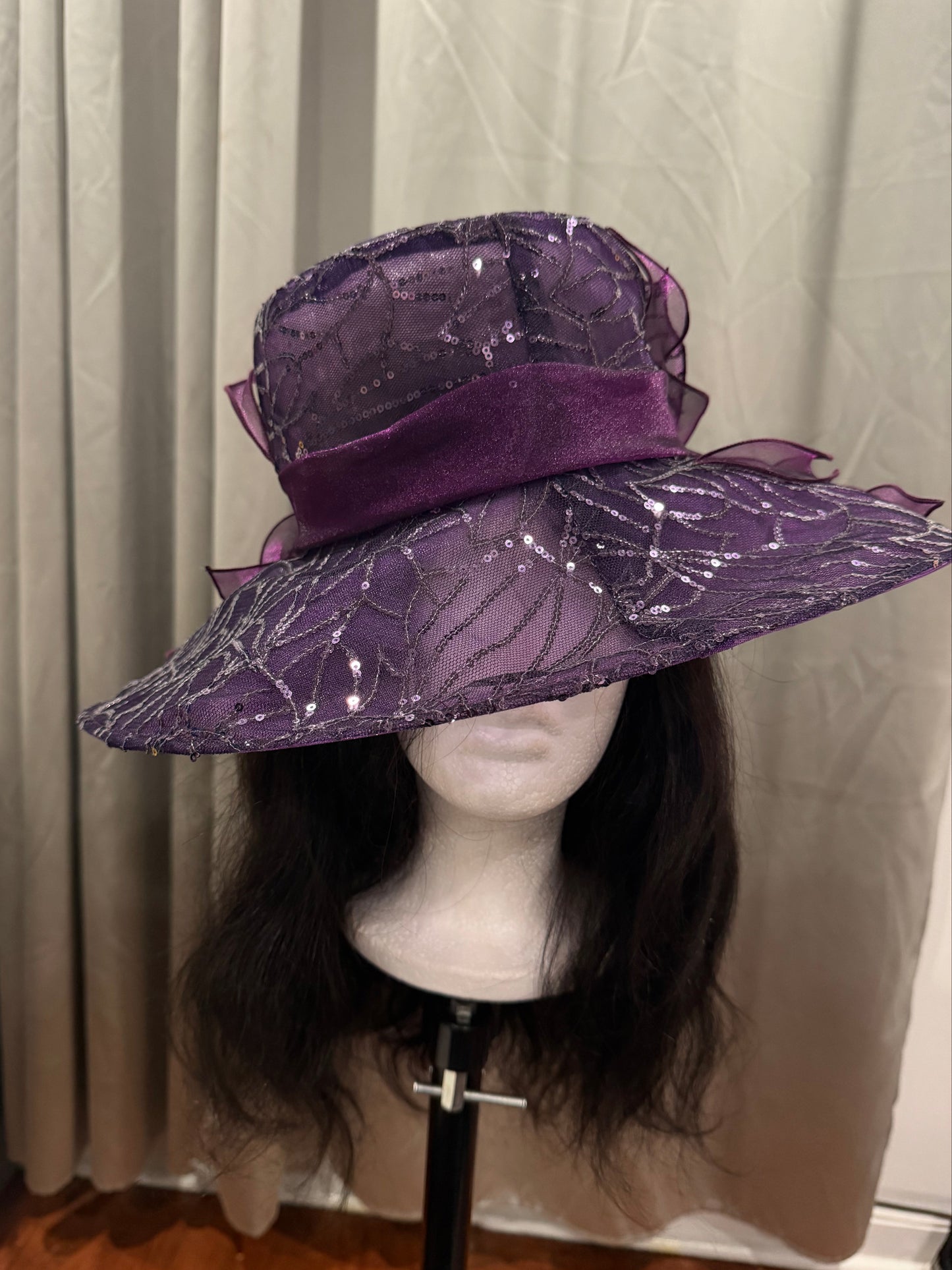 Purple Organza Hat