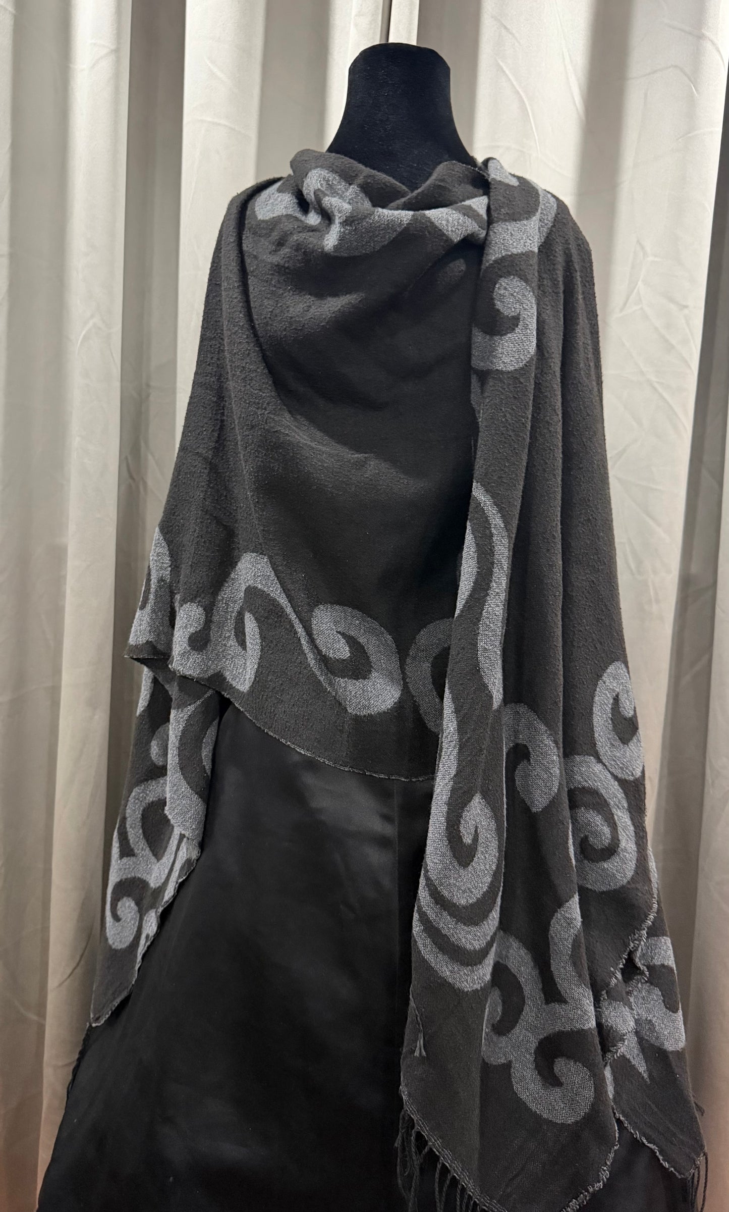 Black and Gray Shawl