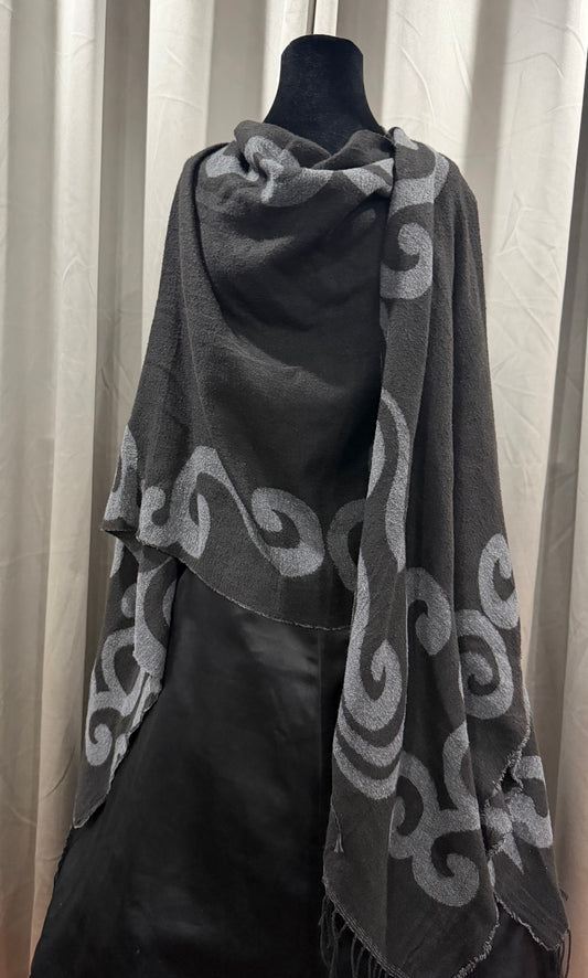 Black and Gray Shawl