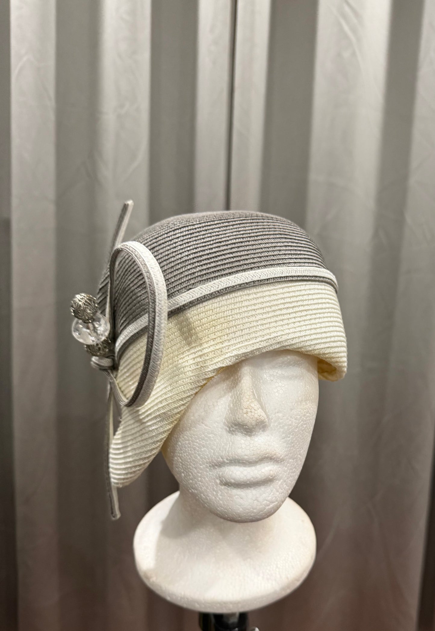 Grey and White Hat