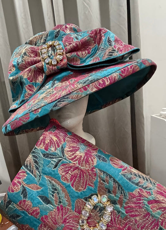 Multi-Color Hat and Matching Purse