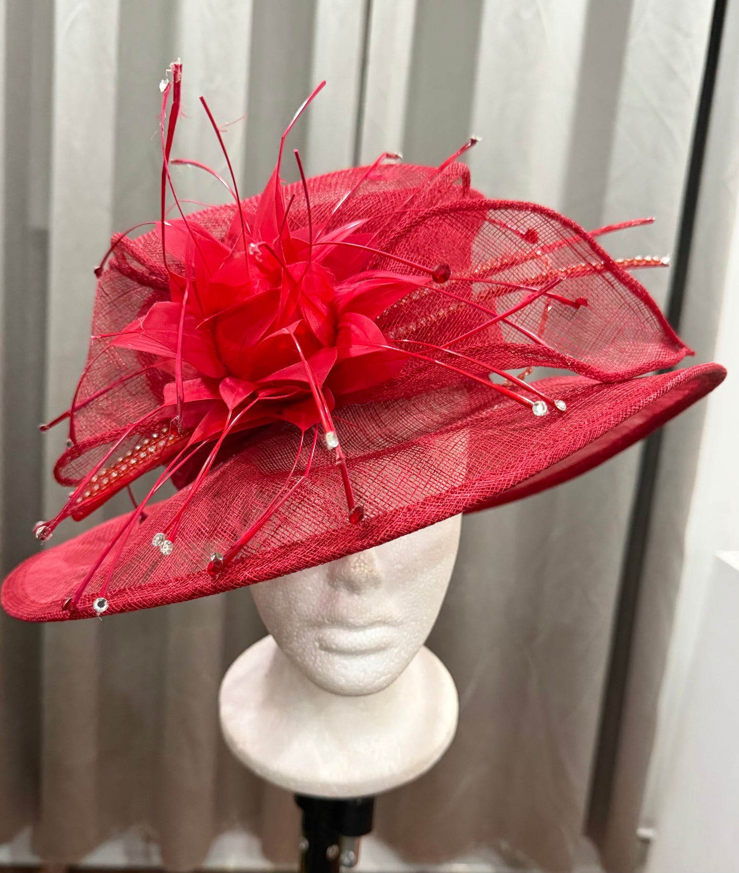 Red summer Decorative Hat
