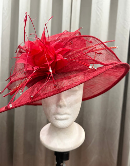 Red summer Decorative Hat