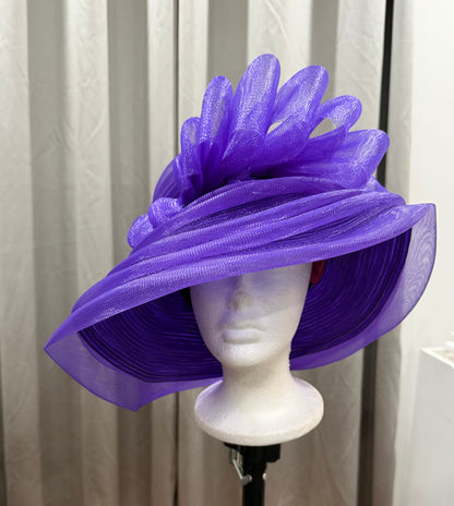 Purple Layer Organza Hat