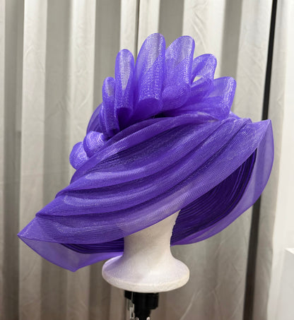 Purple Layer Organza Hat