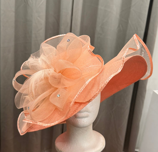 Peach-colored Decorative Hat
