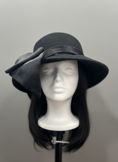 Black Bow Hat