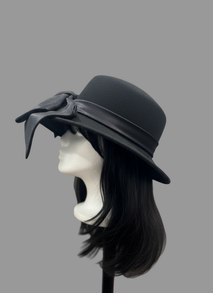 Black Bow Hat