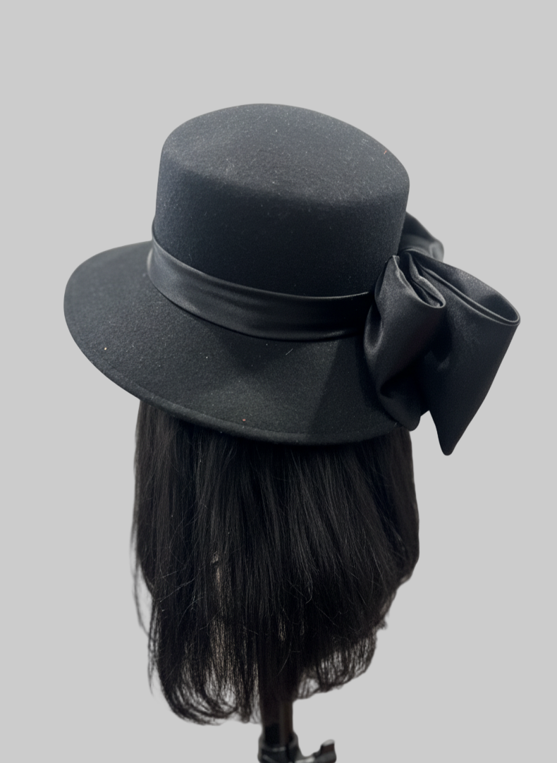 Black Bow Hat