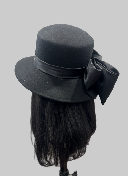 Black Bow Hat