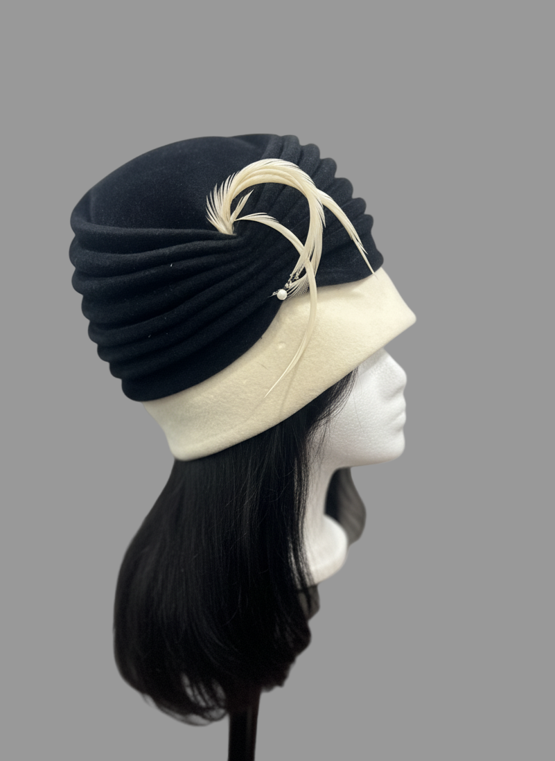 Black & Cream Hat