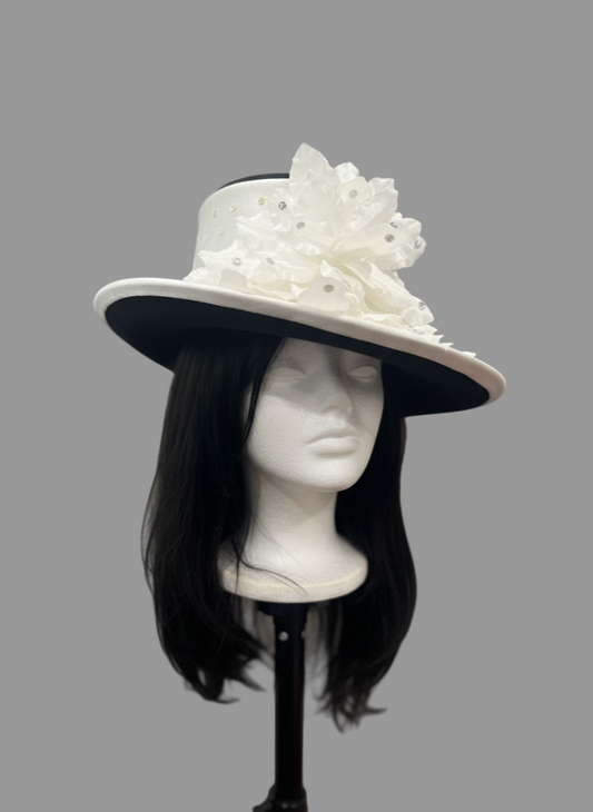Black & White Brim Hat