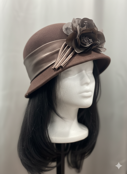 Brown Bow Hat