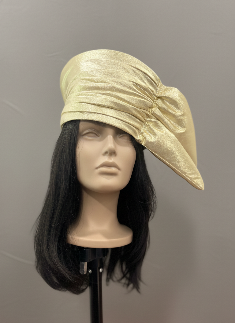 Large Gold Bow Hat