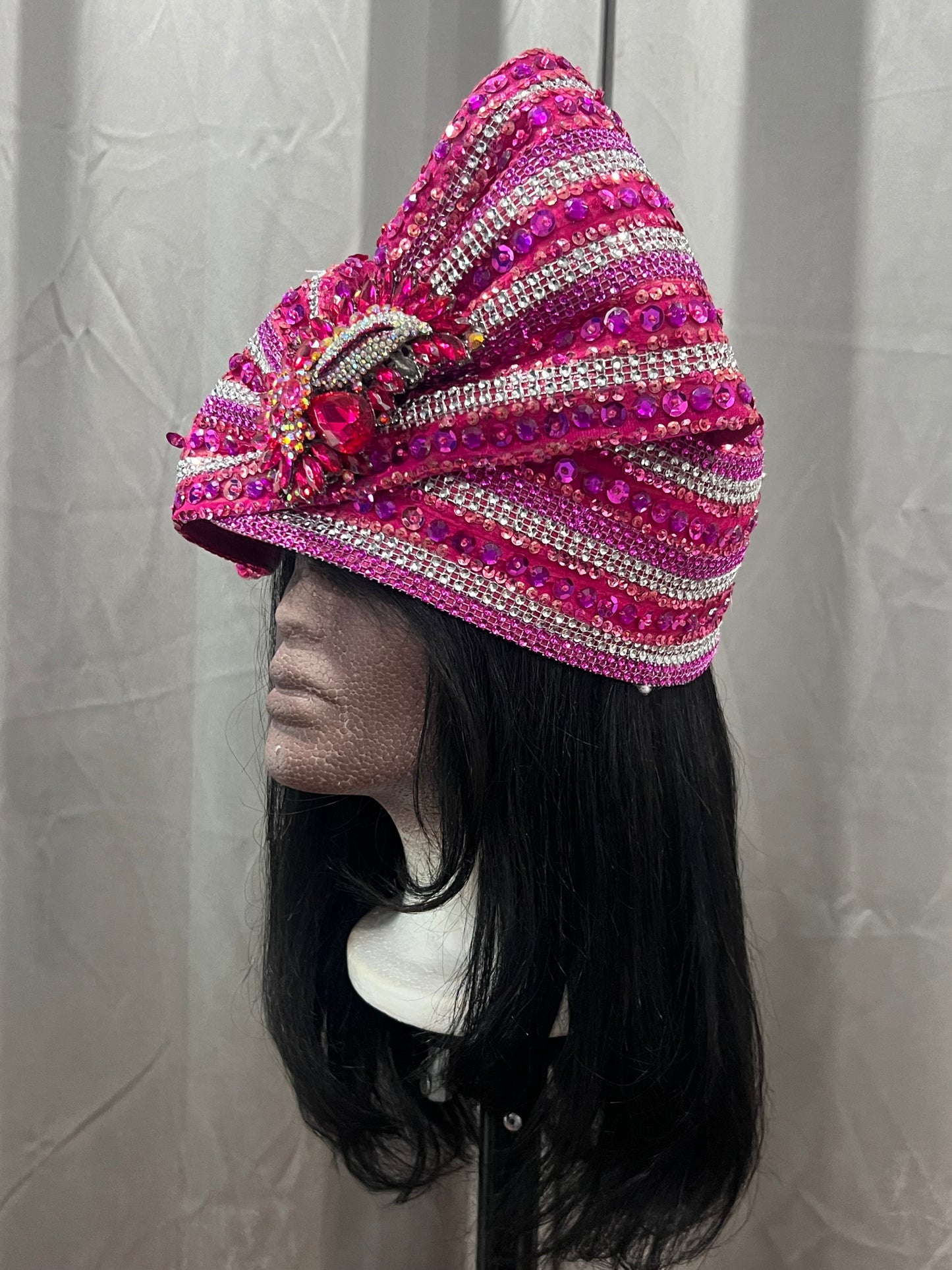 Pink Rhinestone Hat