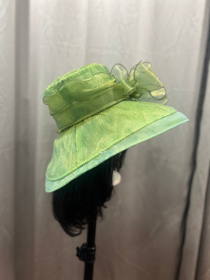 Lime Green Organza Hat