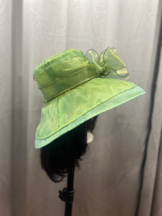 Lime Green Organza Hat
