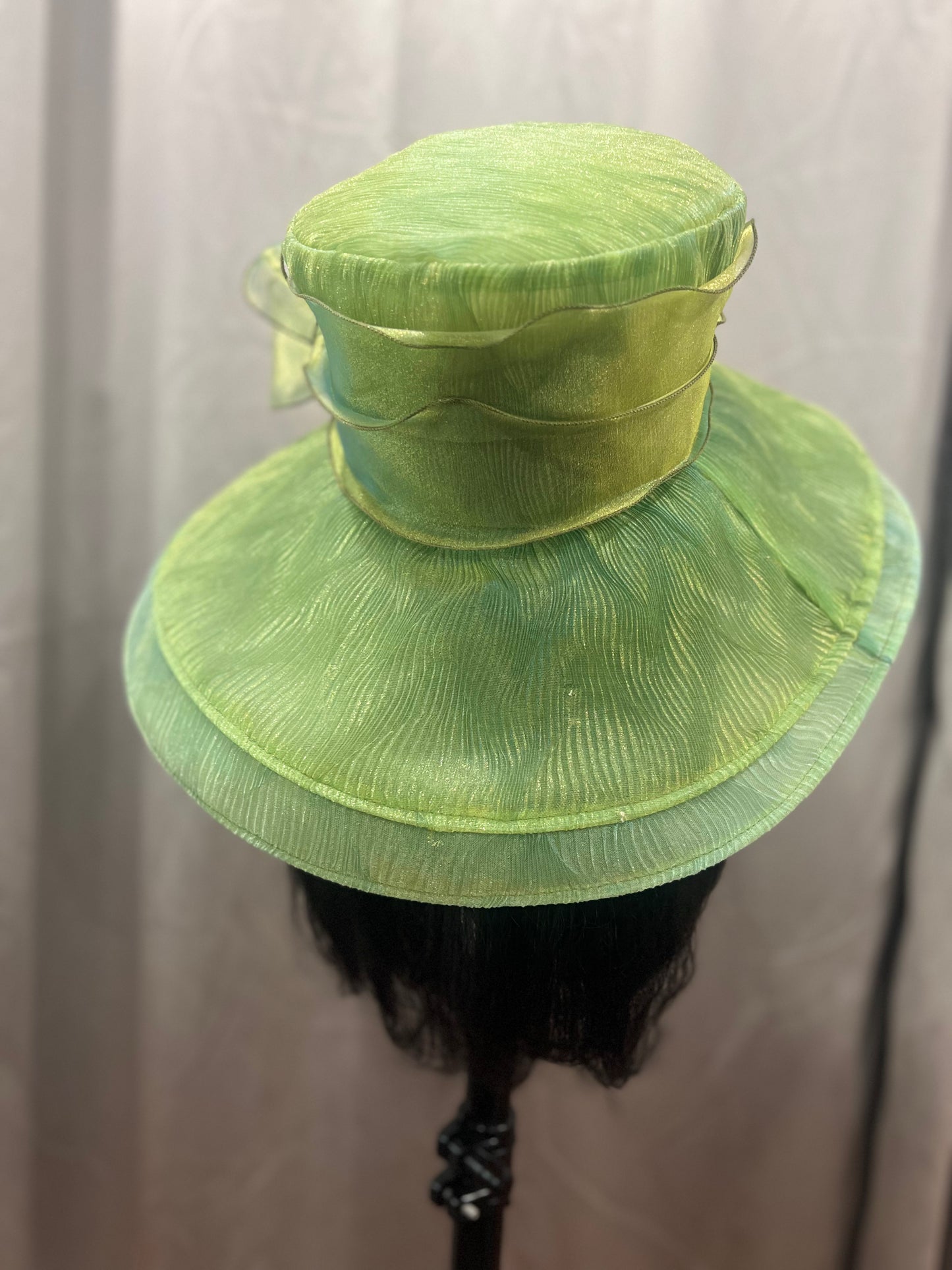 Lime Green Organza Hat