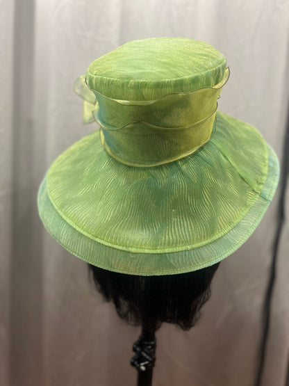 Lime Green Organza Hat