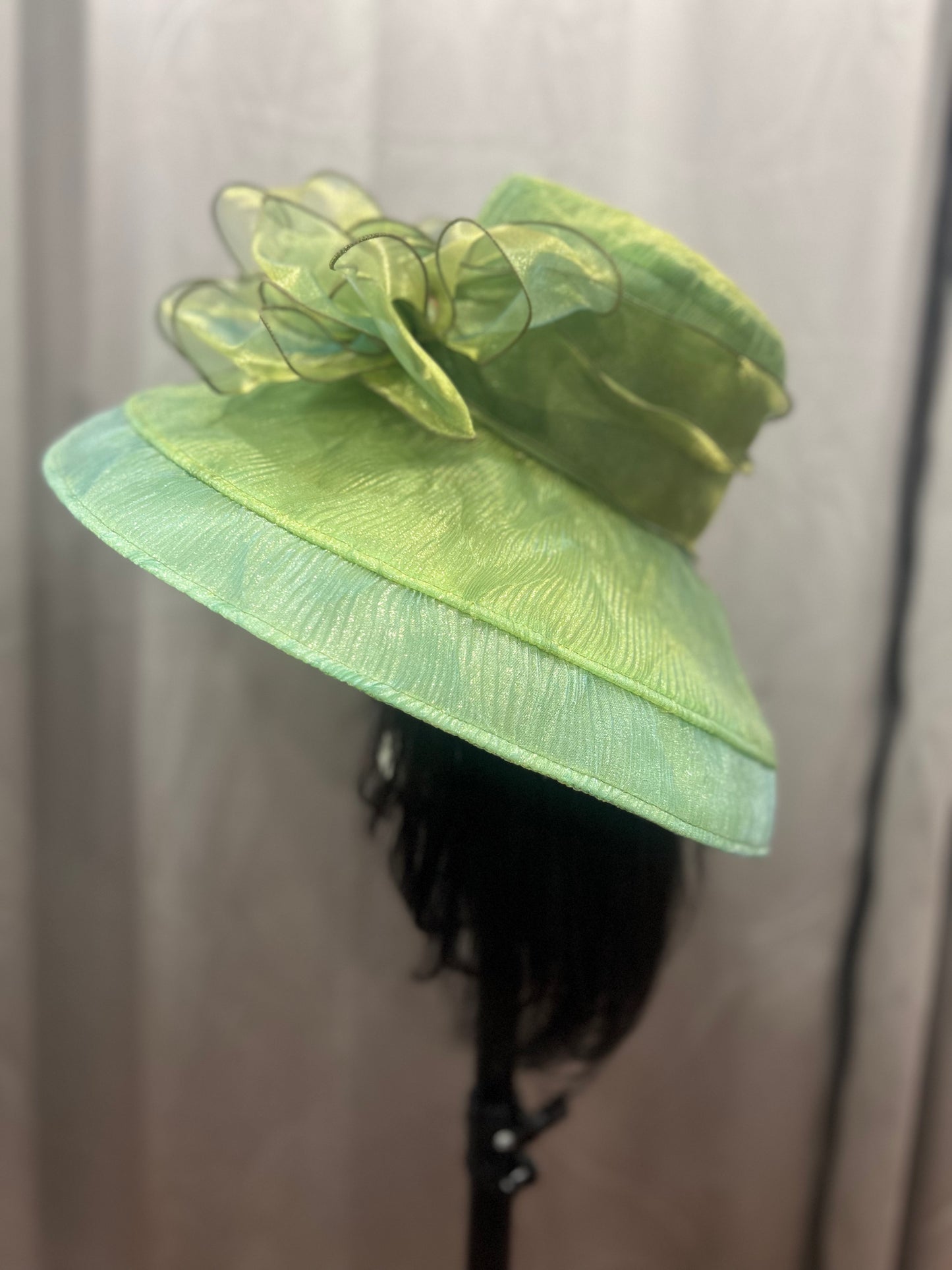 Lime Green Organza Hat