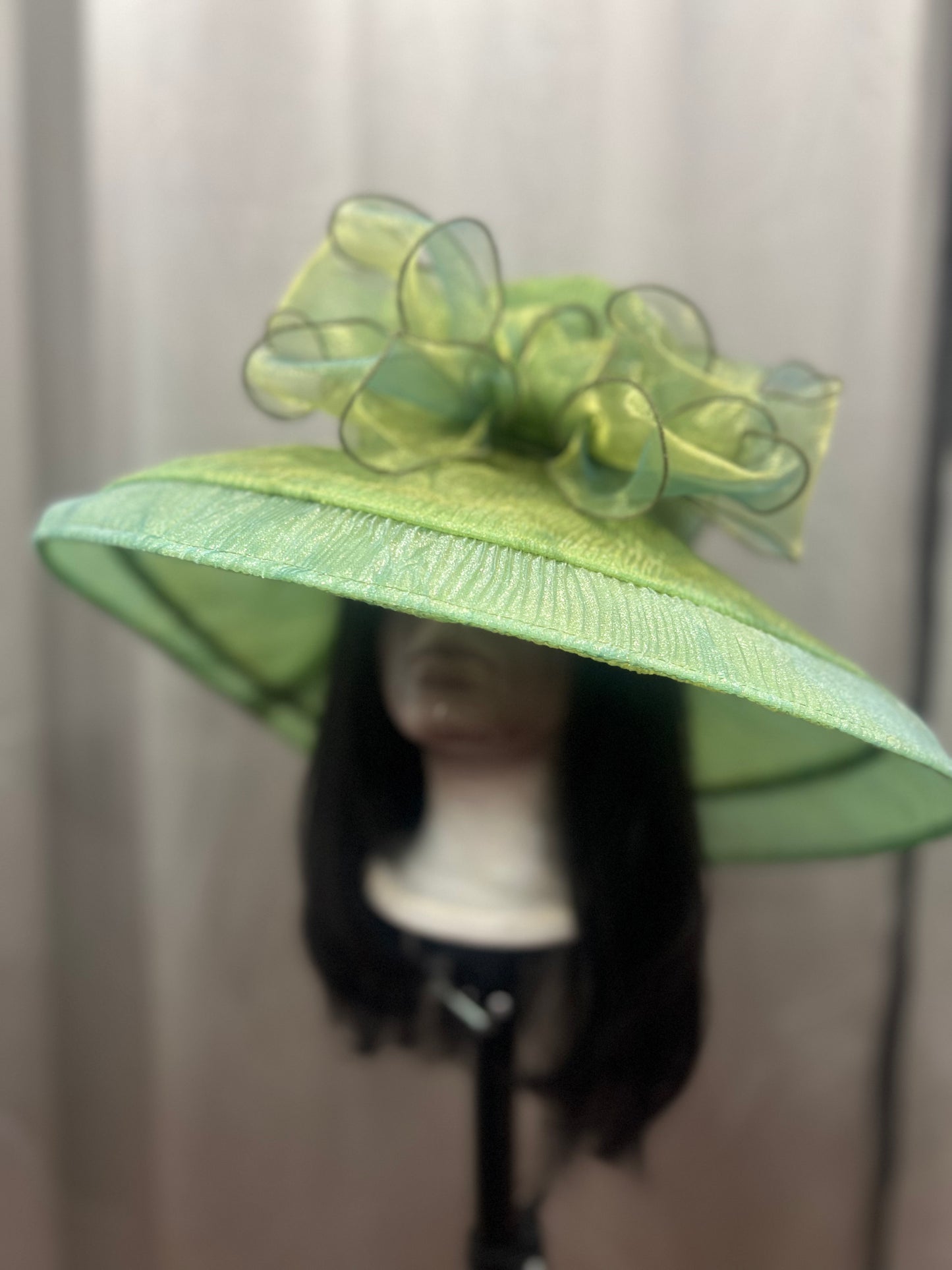Lime Green Organza Hat