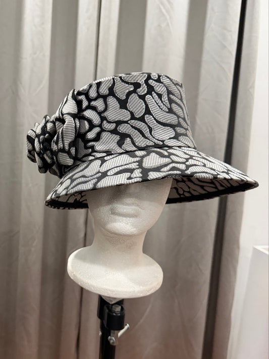 Black and White Patterned Hat