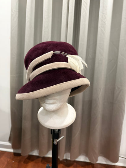 Burgundy Velvet Hat