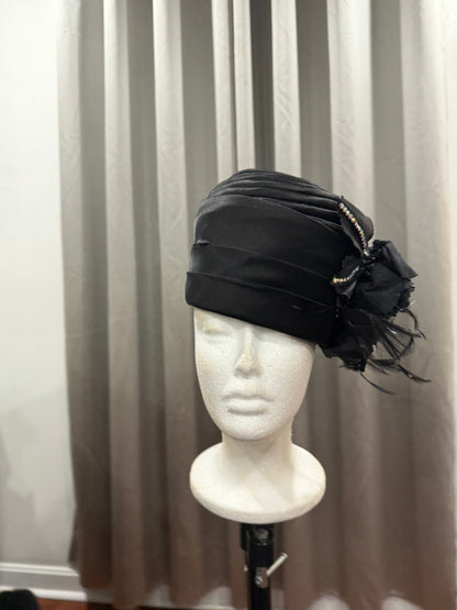Black Bleated Hat