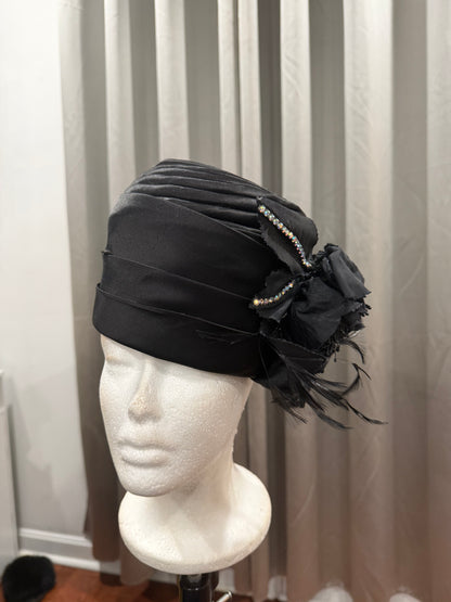 Black Bleated Hat