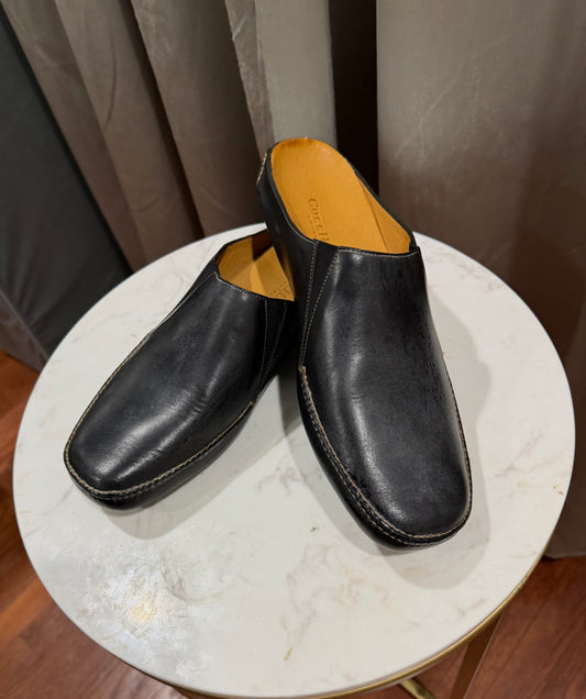 Classic Cole Hann Black Leather Mule