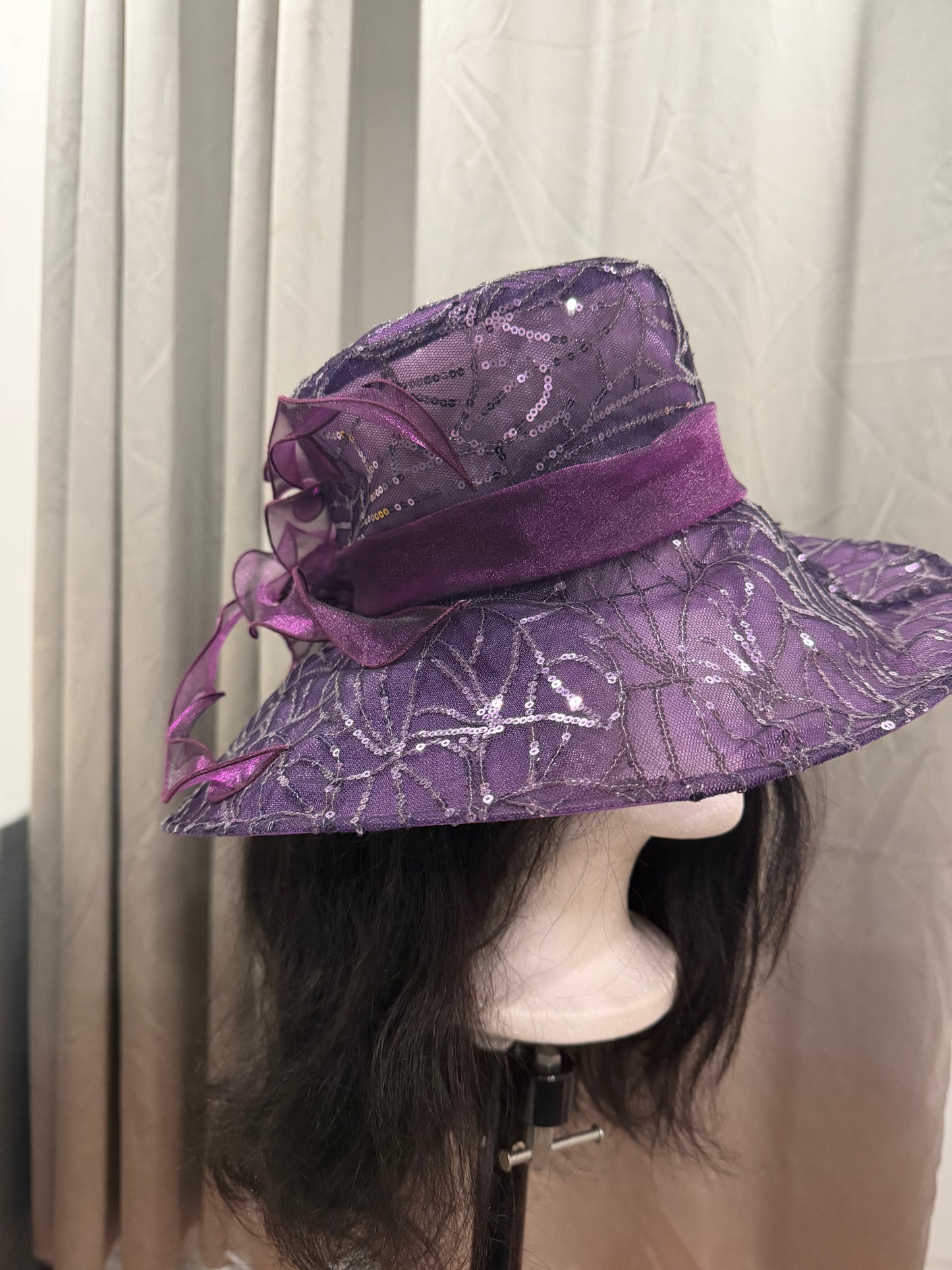 Purple Organza Hat