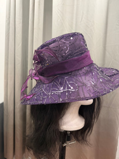 Purple Organza Hat