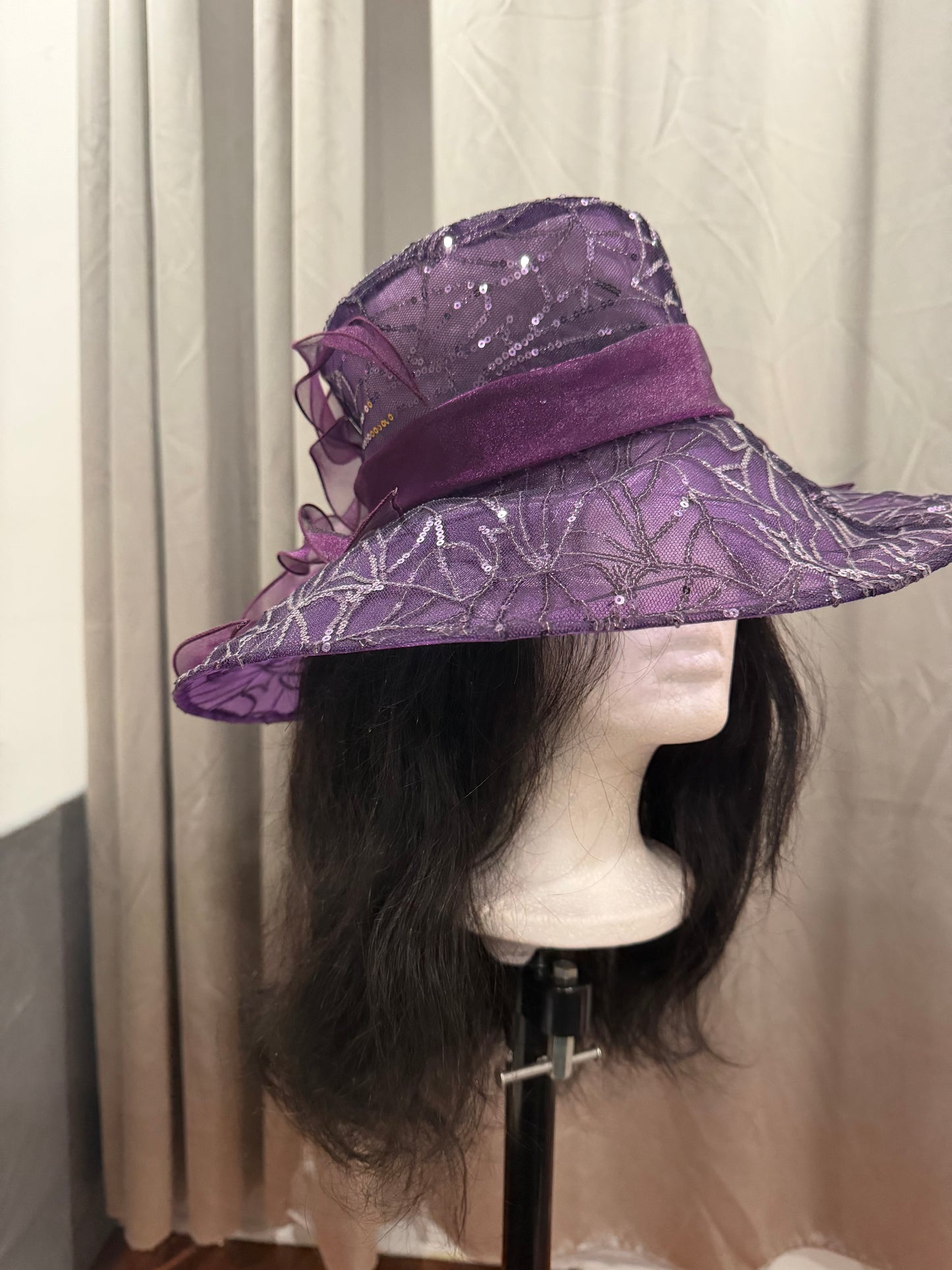 Purple Organza Hat