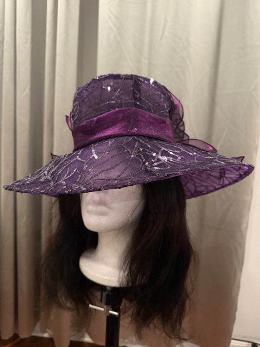 Purple Organza Hat
