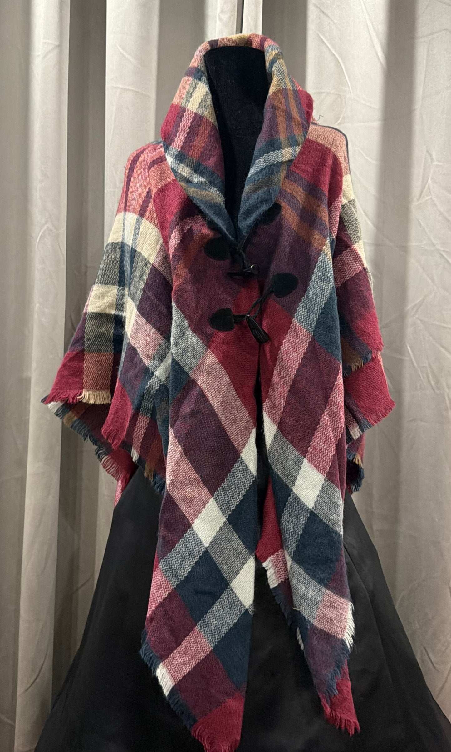 Red and Black Plaid Shawl