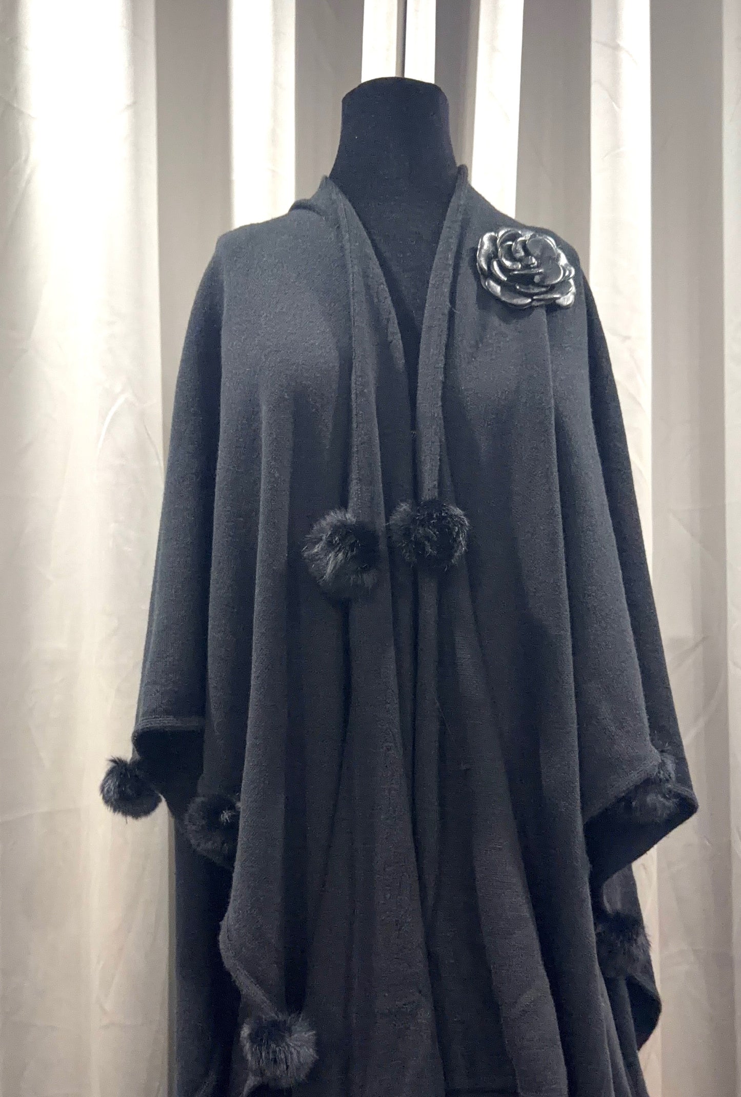 Black Wool Shawl